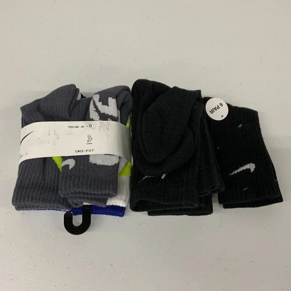 Nike Kids Everyday Crew XS Socks 10 Pairs